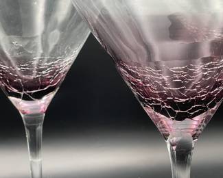 CRACKLE MARTINI GLASSES