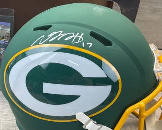 DAVANTE ADAMS GREEN BAY PACKERS AUTOGRAPHED RIDDELL REPLICA HELMET