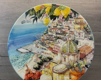 24" VITO MERCURIO ITALIAN CERAMIC WALL PLATTER