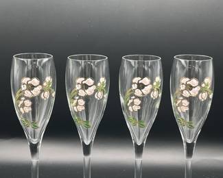 PERRIER JOUET BELLE EPOQUE FLUTED CHAMPAGNE GLASSES