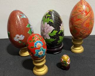 Colorful Cloisonne Enamel Eggs
