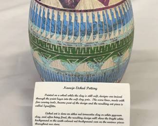 Navajo Etched Pottery