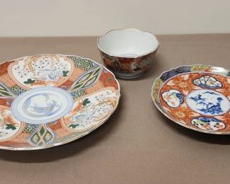Decorative Asain Style Plates and Bowl