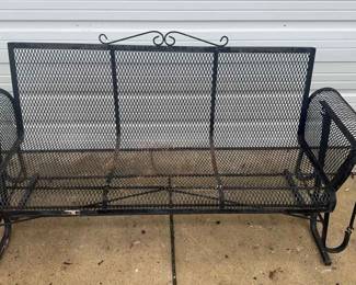 Large Metal Glider Bench