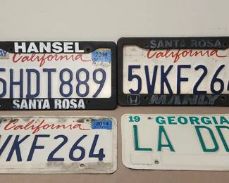 Miscellaneous License Plate Lot 