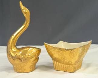 Whipping, Gold Swan And Planter 