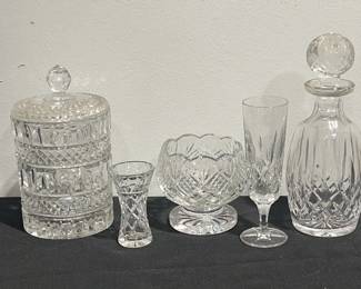 Clear Cut Glass Containers  Decanter