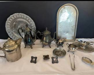 Silver Plated Tea Set etc