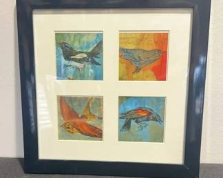 Framed Digital Bird Images by John W. Golden