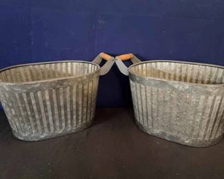 Galvanized Pots With Handles