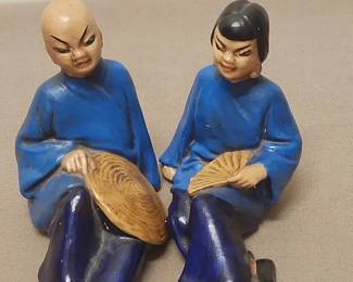 2 Chinese Mudman Figurine