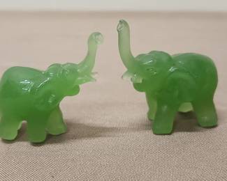 Vintage Green Gade Elephant