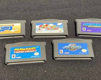 5 Nintendo Game Cartridges