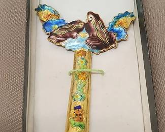 Vintage Chinese Cloisonne Magnifying Glass