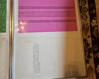 10 framed prints of the Series of Edward Meneeley works, as part of the IBM drawings,1966