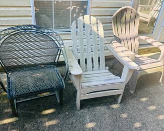 Outdoor furniture, iron and other