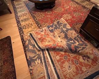 9x11 handwoven Oriental rug.
And Stickley rug- 10x8 (shown folded here)

