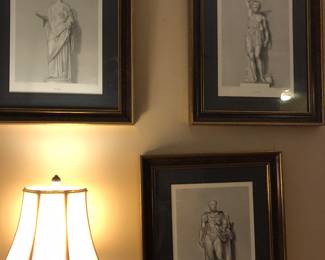 Vintage Framed Engavins