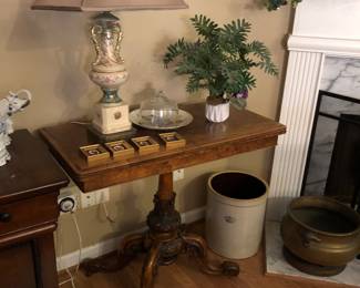 Burl Wood Flip top Game Table
