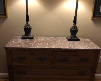 Eastlake Dresser with Lamps