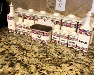 Czech Porcelain Spice Jars