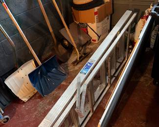 Ladders and garden supplies 