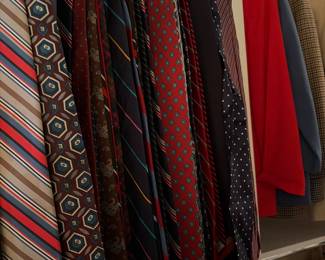 A huge assortment of ties 