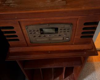 Antique radio cabinet 