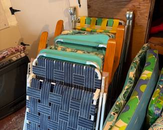 Mid century folding chairs 