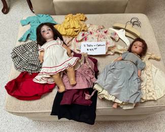 Antique dolls, and Clothing