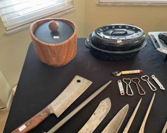 Vintage meat, cutter, knives