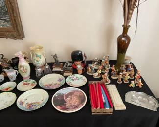 Hand painted plates and collectibles