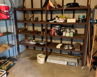 Shelves full of miscellaneous household