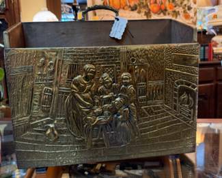 Brass Embossed Magazine Holder 