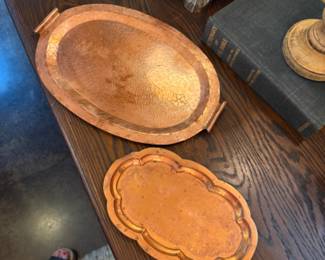 vintage copper trays