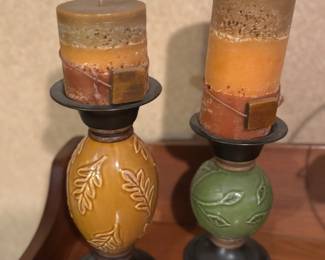 Candles with matching holders