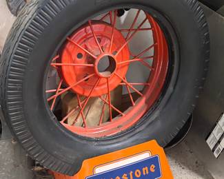 Vintage Firestone tire display