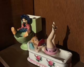 Vintage risque ash trays