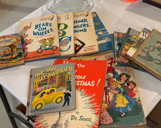 Vintage children’s books, including Dr. Seuss.