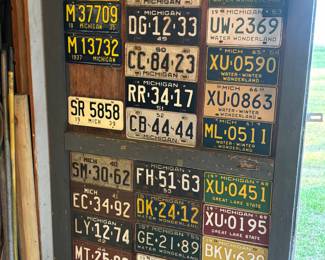 Vintage license plates