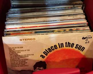 Vinyl record collection.