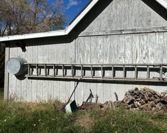 Extension ladder.