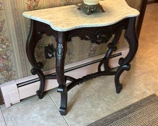 Antique marble top table