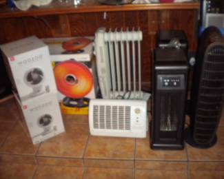 Heaters and fans  some new in box/ others like new