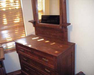 Eastlake dresser and mirror