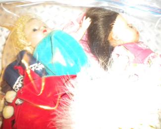 Old dolls and clothing