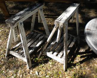 Shabby chic saw horses
