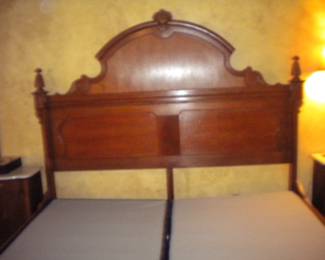 Antique style king head and footboard & box springs