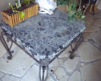 Wrought iron based table