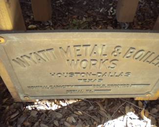 Heavy metal plaque Wyatt Metal & Boiler Works